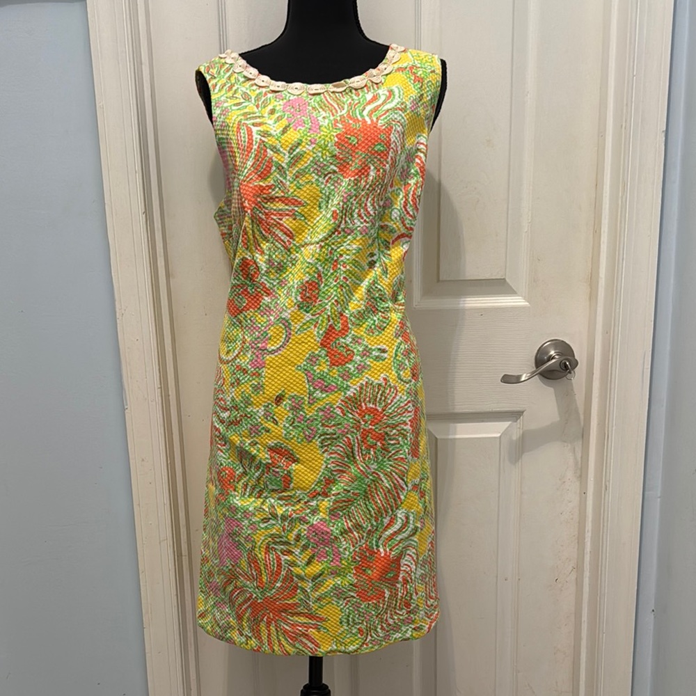 Lilly Pulitzer for Target Tropical Floral Midi Dress - Yellow, orange, and green